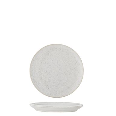 Talerz ceramiczny ADDISON 16 - biały    Talerz Addison firmy Bloomingville jest wykonany z kamionki z białym nakrapianym szkliwem. Ten talerz łączy w...