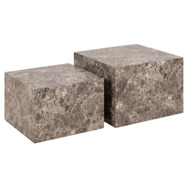 Wymiary: Większy stolik: - długość: 58 cm - szerokość: 58 cm - wysokość: 40 cm   Mniejszy stolik: - długość: 50 cm - szerokość: 50 cm -...