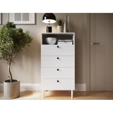 Wymiary: - szerokość: 60 cm - głębokość: 40 cm - wysokość: 115 cm - wysokość nóżek: 15 cm Materiał: - korpus / fronty: płyta laminowana; 16 mm -...