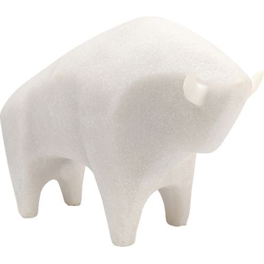 Figurka dekoracyjna SOFT BULL - beżowy   Wymiary: - szerokość: 29,5 cm - głębokość: 12,6 cm - wysokość: 20,5 cm   Waga: 5,3 kg   Materiał:  -...