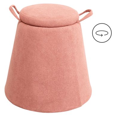 Pufa ze schowkiem i uchwytami THIMBLE - różowy    Wymiary: - szerokość: 50,5 cm - głębokość: 50,5 cm - wysokość: 48,5 cm   Maksymalne obciążenie:...