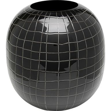Wazon stalowy MESH 26 - czarny    Wymiary: - szerokość: 24 cm - głębokość: 24 cm - wysokość: 26 cm   Waga: 1,3 kg   Materiał: stal emaliowana  ...