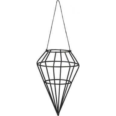 Dekoracja choinkowa metalowa czarna Ø7x10 cm