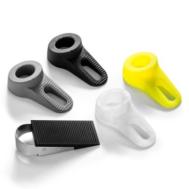 Odbojnik do drzwi / okna - limonka Wykonany z tworzywa sztucznego Wymiary: - długość: 11.8 cm, - wysokość: 3.8 cm - szerokość: 6 cm