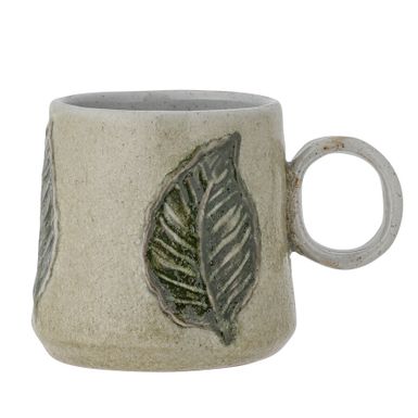 Kubek kamionkowy JASPER 500 ml - zielony    Kubek Jasper od Creative Collection został wykonany z kamionki z ręcznie malowanymi zdobieniami, które dodają...