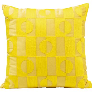 Poduszka dekoracyjna PHASE 45x45 - żółty Wymiary: - szerokość: 45 cm - głębokość: 25 cm - wysokość: 45 cm Materiał: - poszewka: 100% poliester (tył...