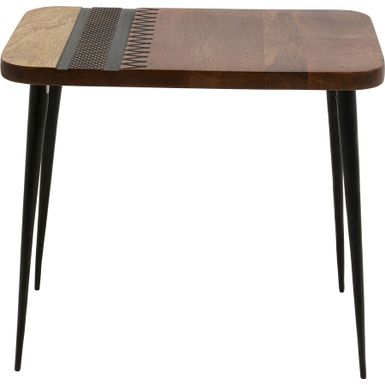 Stolik kawowy MEDINA 40x30 - brązowy    Wymiary: - długość: 40 cm - szerokość: 30 cm - wysokość: 45 cm - grubość blatu: 2,5 cm   Maksymalne...