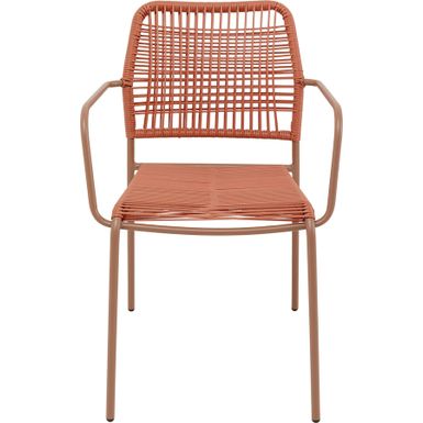 Krzesło ogrodowe z podłokietnikami MADAGASCAR - czerwony Wymiary: - szerokość: 54 cm - głębokość: 62 cm - wysokość: 85 cm - wysokość siedziska: 44...