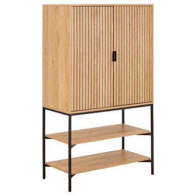 Wymiary: - szerokość: 80 cm- głębokość: 40 cm - wysokość: 1400 cm - wysokość nóg: 58 cm   Materiał: - płyta MDF, melamina - stal malowana...