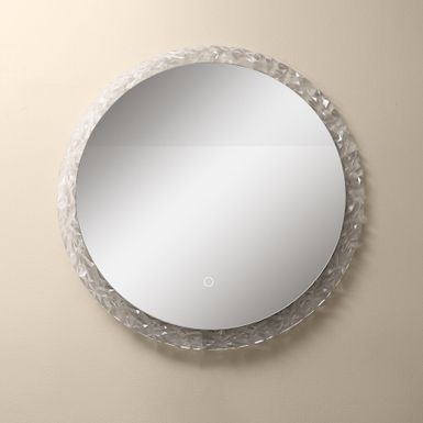 Lustro okrągłe z oświetleniem LED D2309 - transparentny Wymiary: - średnica: 60 cm  - głębokość: 2 cm Materiał:  - tworzywo - szkło...