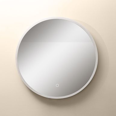 Lustro okrągłe z oświetleniem LED D2526 - złoty Wymiary: - średnica: 60 cm  - głębokość: 4 cm Materiał:  - tworzywo - szkło Właściwości:  -...