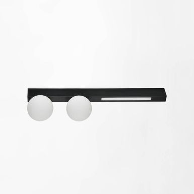 Lampa sufitowa LUND W231102-2 - czarny Wymiary: - szerokość: 55 cm - głębokość: 10 cm - wysokość: 15 cm Materiał: - metal - tworzywo - szkło...