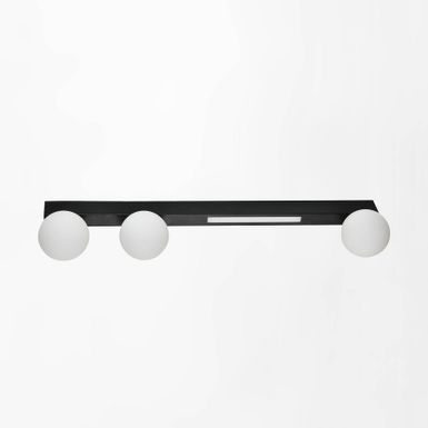 Lampa sufitowa LUND W231102-3 - czarny Wymiary: - szerokość: 70 cm - głębokość: 10 cm - wysokość: 15 cm Materiał: - metal - tworzywo - szkło...