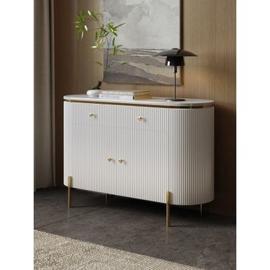 Wymiary: - szerokość: 120 cm - głębokość: 40 cm - wysokość: 80 cm Materiał: - spiek - lakierowany MDF