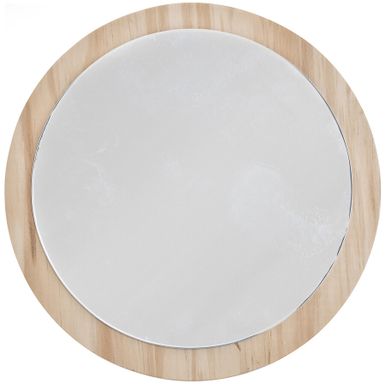 Wymiary: - średnica: 18 cm Materiał: - drewno sosnowe - szkło