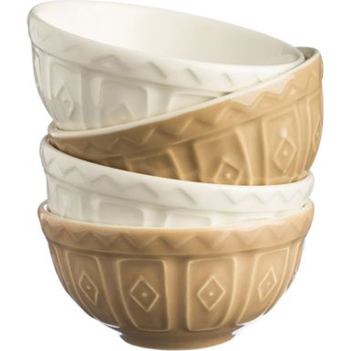 Miseczki na przekąski Original Cane (4-set) biało-beżowe
