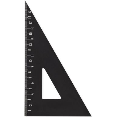 Ekierka aluminiowa czarna 12x21 cm