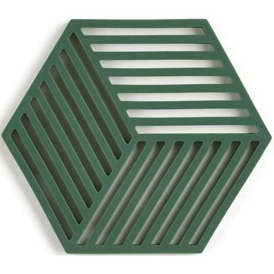 Podstawka pod gorące naczynia Hexagon 16x14 cm ciemnozielona