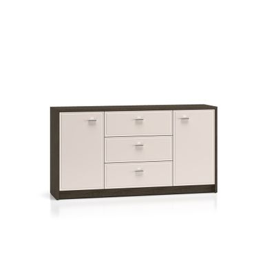Wymiary:  - szerokość: 160 cm - głębokość: 40 cm - wysokość: 85 cm   Materiał:  - korpus: płyta laminowana - front: płyta MDF Kolor: - korpus:...