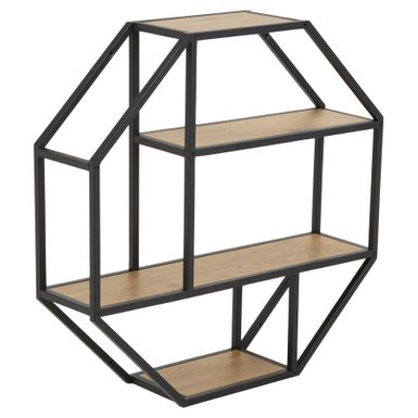 Wymiary: - szerokość: 77 cm - głębokość: 20 cm - wysokość: 77 cm   Materiał: - płyta MDF melaminowana - stal malowana proszkowo   Waga netto: 5,2 kg...