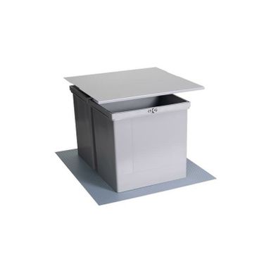 Wymiary: - szerokość: 304 mm - głębokość: 456 mm - wysokość: 320 mm Materiał: tworzywo sztuczne Kolor: szary Ilość pojemników: 2 x 17l Sortownik...
