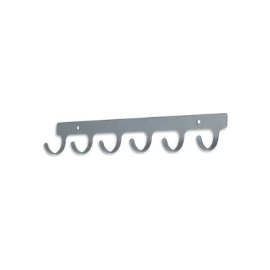 Zestaw zawiera: - 1 x wieszak - 2 x wkręty Wymiary:  - szerokość: 360 mm - głębokość: 45 mm - wysokość: 60 mm Materiał: blacha stalowa malowana...