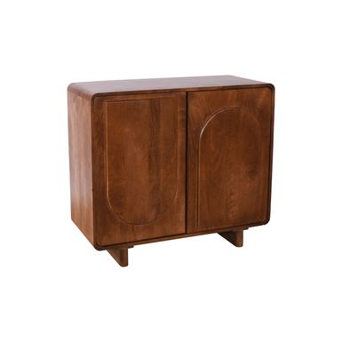 Wymiary: - szerokość: 90 cm - głębokość: 40 cm - wysokość: 80 cm Materiał: drewno mango Kolor: mango orzech włoski Montaż: nogi do przykręcenia