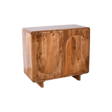 Wymiary: - szerokość: 90 cm - głębokość: 40 cm - wysokość: 80 cm Materiał: drewno mango Kolor: mango caramel Montaż: nogi do przykręcenia