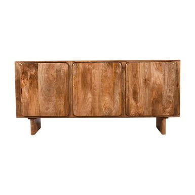 Wymiary: - szerokość: 165 cm - głębokość: 43 cm - wysokość: 75 cm Materiał: drewno mango Kolor: mango caramel Montaż: nogi do przykręcenia