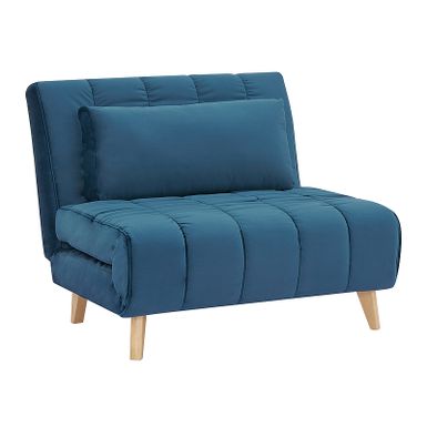 Fotel rozkładany BILLY Velvet - granatowy