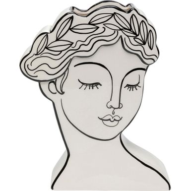 Wazon ceramiczny FAVOLA LADY 26 - biały/czarny