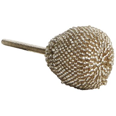 Gałka do mebli w koraliki 3.5 cm - srebrny