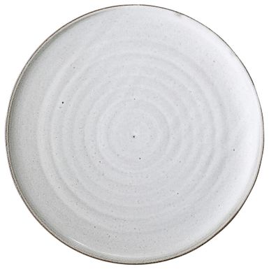 Talerz deserowy z kamionki 20 cm - szary