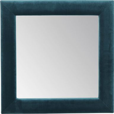 Lustro VELVET 100x100 - niebieski