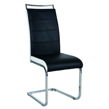 Krzesło H-441 ekoskóra - czarny/biały
