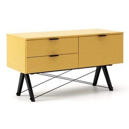 Komoda z 2 szufladami SIDEBOARD - stelaż BLACK