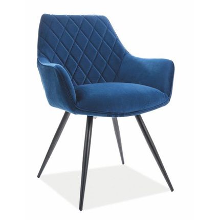 Krzesło LINEA Velvet - granatowy Bluvel 86