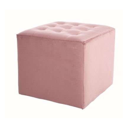 Pufa LORI Velvet - antyczny róż Bluvel 52