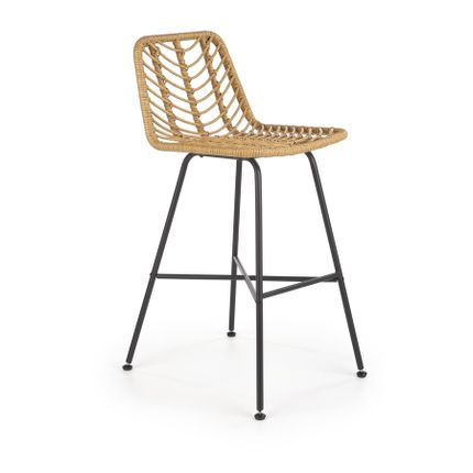 Hoker rattanowy H97 - czarny/naturalny