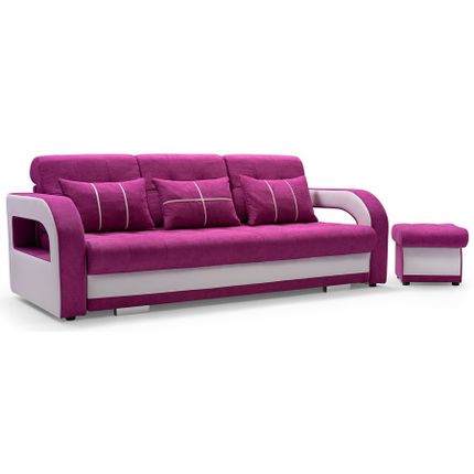 Sofa rozkładana NINA z pufą