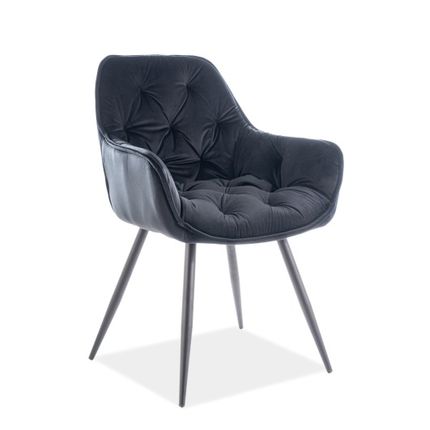 Krzesło CHERRY Velvet - czarny Bluvel 19