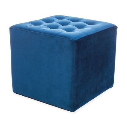 Pufa LORI Velvet - granatowy Bluvel 86