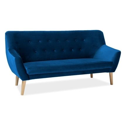 Sofa NORDIC 3 Velvet - granatowy Bluvel 86