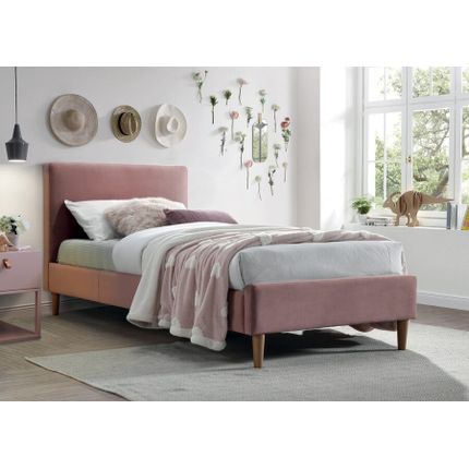 Łóżko ACOMA Velvet 90x200 - antyczny róż Bluvel 52