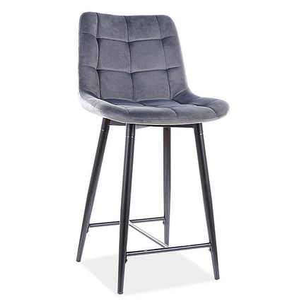 Półhoker CHIC H-2 Velvet - czarny/szary Bluvel 14