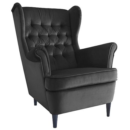 Fotel uszak HARRY Velvet - czarny Bluvel 19