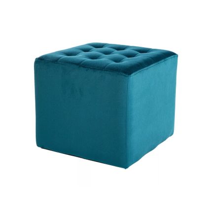 Puf LORI VELVET - turkusowy Bluvel 85