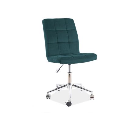 Fotel obrotowy Q-020 Velvet - zielony Bluvel 78