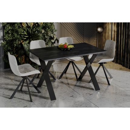 Stół rozkładany X210 130/210x80 - ciemny beton