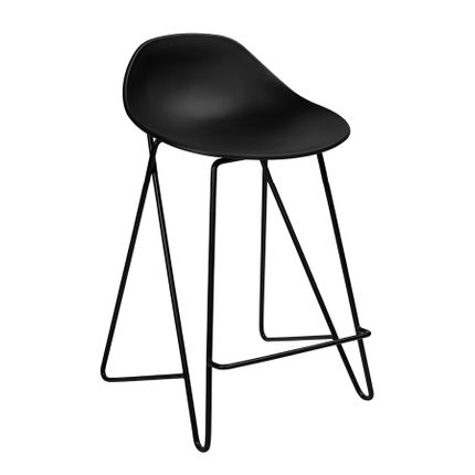 Hoker na giętych nogach PERSY 66 cm - czarny